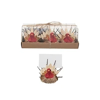 Hello Honey® 3" Dried Natural Corn Husk Turkey Place Card Holders, 3ct.