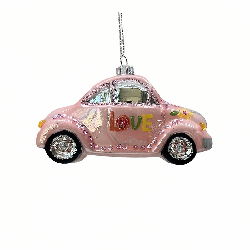 4.5" Pink Love Car Glass Ornament by Ashland®