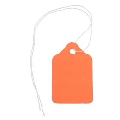 JAM Paper Orange Mini Gift Tags with String, 50ct.