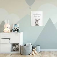 Stupell Industries Somebunny Loves You Quote Grey Rabbit Animal Pun Canvas Wall Art