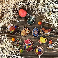 Wonderland Crafts 20 Piece Easter Wooden Embroidery Blanks