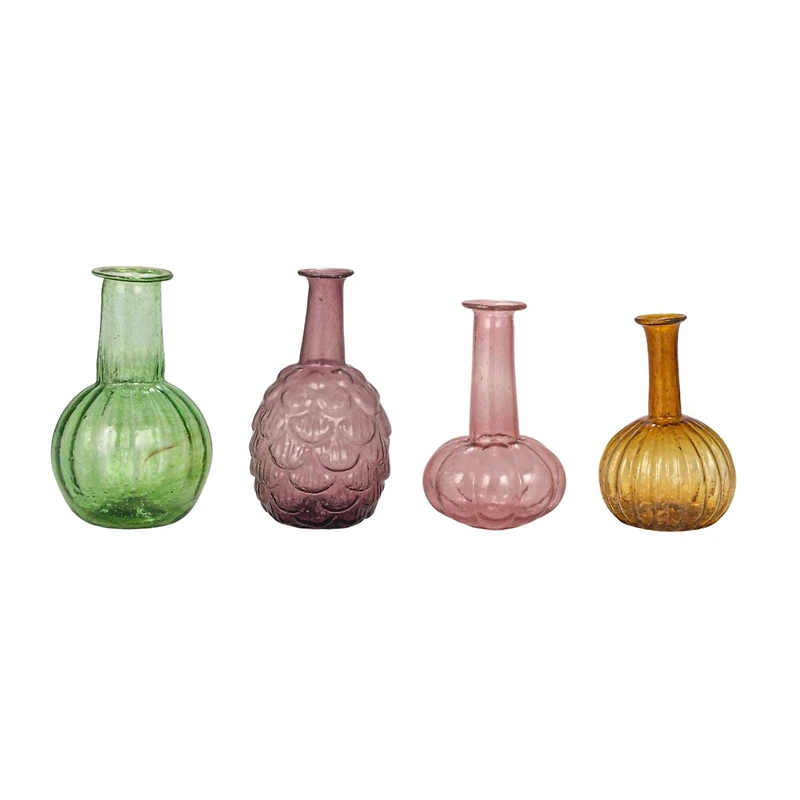Hello Honey® Embossed Reclaimed Glass Vase Set