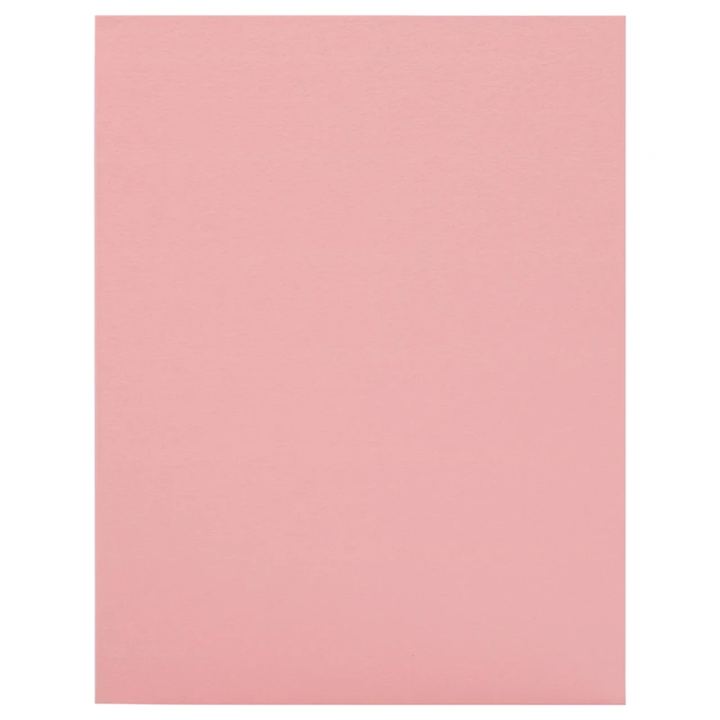JAM Paper 4.375" x 5.438" Baby Pink Pastel Base Blank Foldover Cards, 500ct.