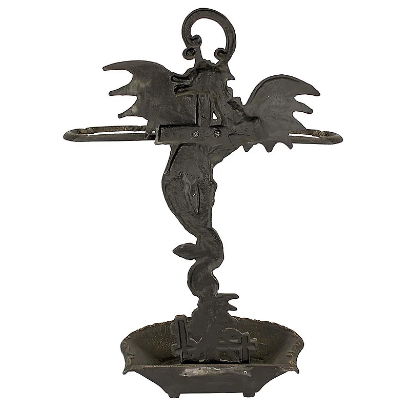 Design Toscano Wyvern Dragon Iron Walking Stick Holder