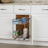 Household Essentials Glidez Chrome 2-Tier Cabinet Organizer