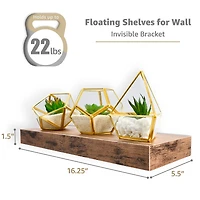 Sorbus Floating Faux Wood Shelf