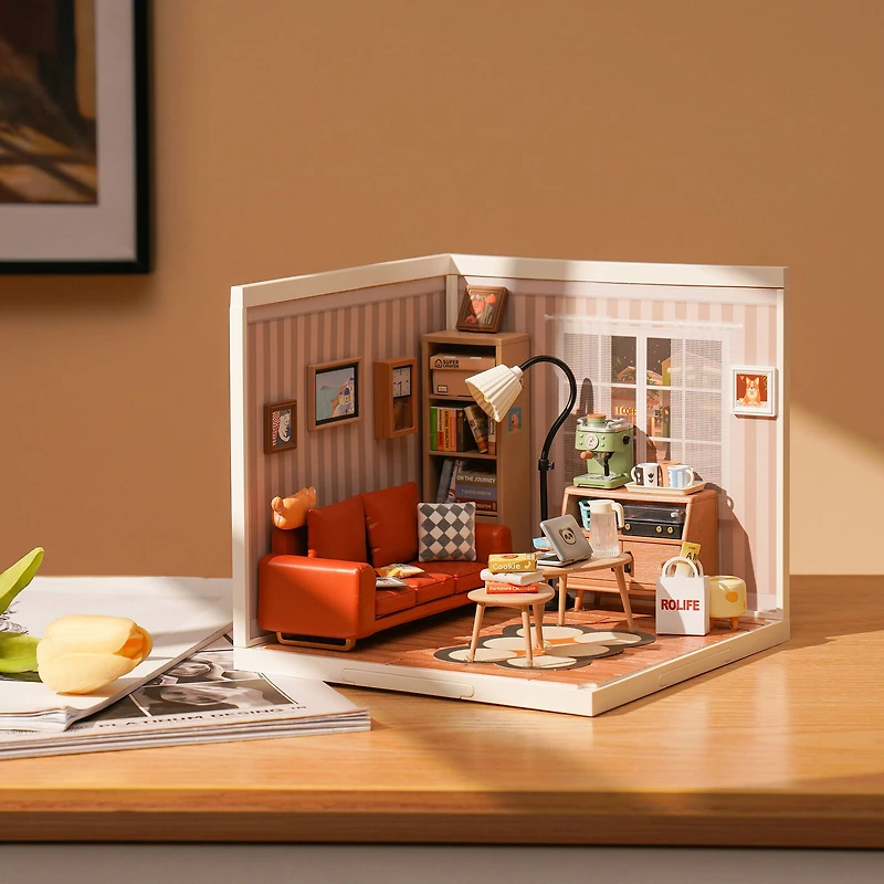 Rolife® Super Creator Cozy Living Lounge DIY Miniature Kit