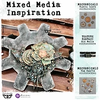 Finnabair® Mechanicals Tin Hearts Metal Embellishments Set