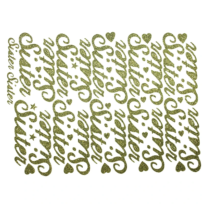 JAM Paper Sister Gold Script Flower Adhesive