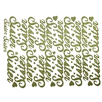 JAM Paper Sister Gold Script Flower Adhesive