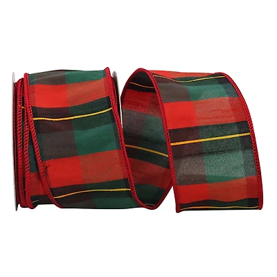 Reliant 2.5" x 10yd. Jordan Reserve Plaid Wired Ribbon