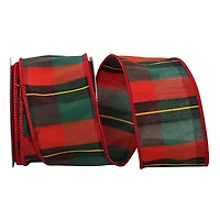 Reliant 2.5" x 10yd. Jordan Reserve Plaid Wired Ribbon