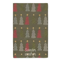 Sweater Weather Green Tree Pattern Tea Towel Set