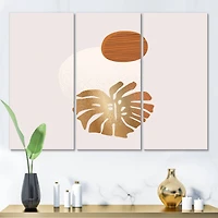 Designart - Tropical Palm Leaf & Abstract Geometry Shapes II