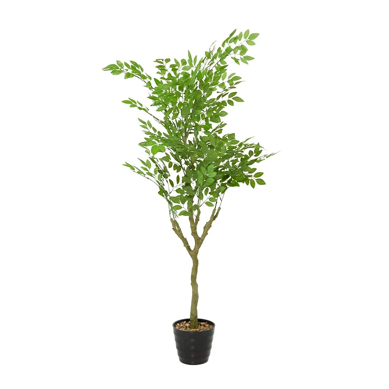 61" Green Vinyl Contemporary Potted Artificial Tree