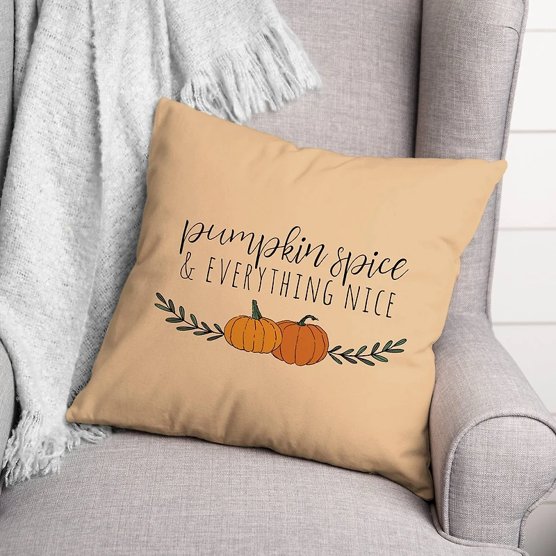 Pumpkin Spice Throw Pillow