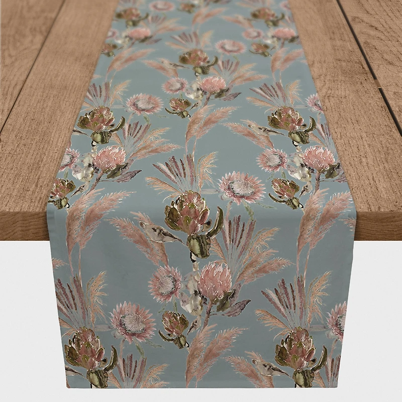 72" Protea Blooms Cotton Twill Runner