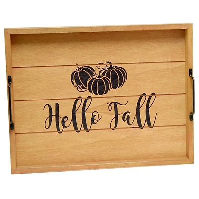 Elegant Designs™ 15.5" Hello Fall Serving Tray with Handles