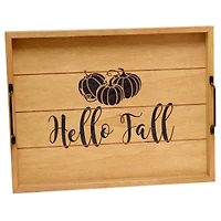 Elegant Designs™ 15.5" Hello Fall Serving Tray with Handles