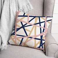Mod Crossing Lines Geo 18" x 18" Throw Pillow