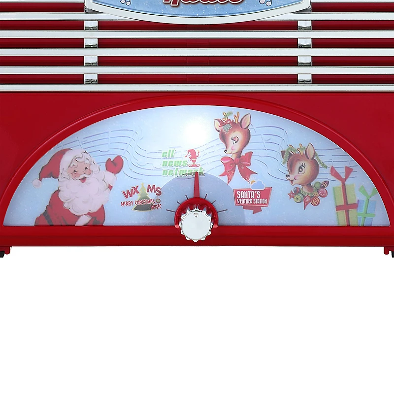 6" Red Retro Jingle Jams Radio
