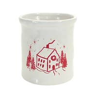 Crock Containers With House Image Set, 4ct.