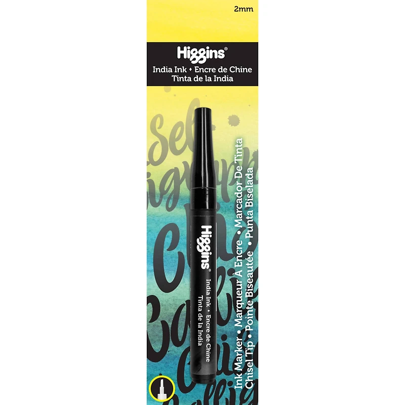 Higgins® India Ink Chisel Tip Softliner Pump Marker, 2mm