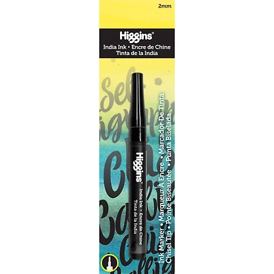 Higgins® India Ink Chisel Tip Softliner Pump Marker, 2mm