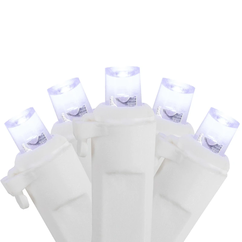 100ct. LED Wide Angle Icicle Christmas Lights With White Wire