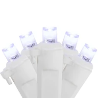 100ct. LED Wide Angle Icicle Christmas Lights With White Wire