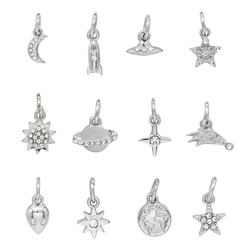 Silver Outer Space Charms by Bead Landing™