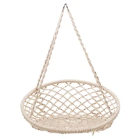 Hello Honey® Hanging Handwoven Cotton Macramé Chair with Metal Frame