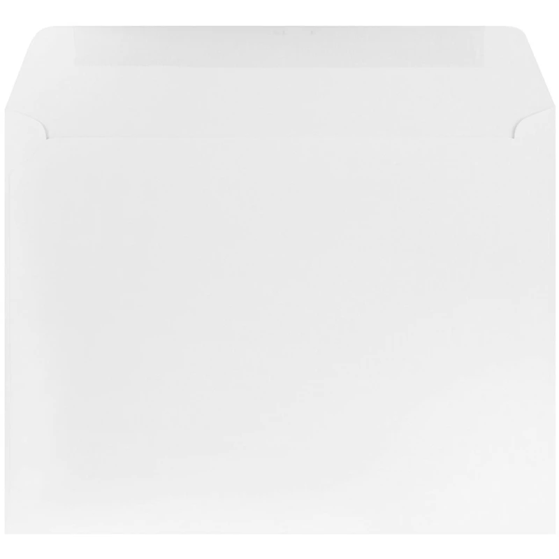 JAM Paper 10" x 13" Bright White Wove Strathmore Booklet Envelopes, 25ct.
