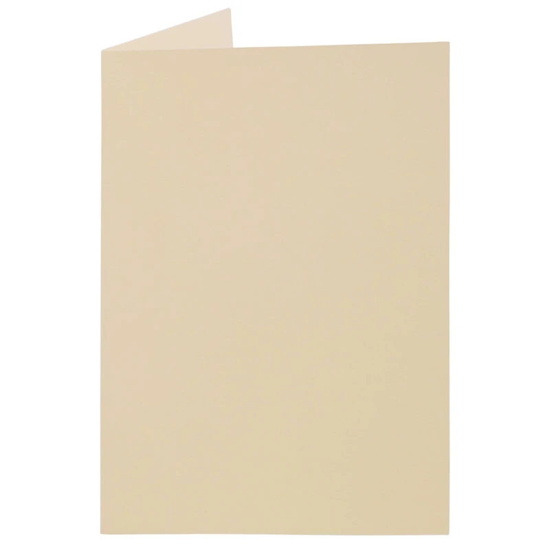 JAM Paper 3.5" x 4.875" Strathmore Ivory Wove Blank Foldover Cards