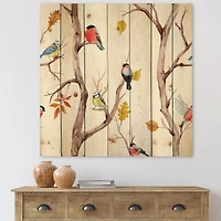 Designart - Fall Trees and Little Birds