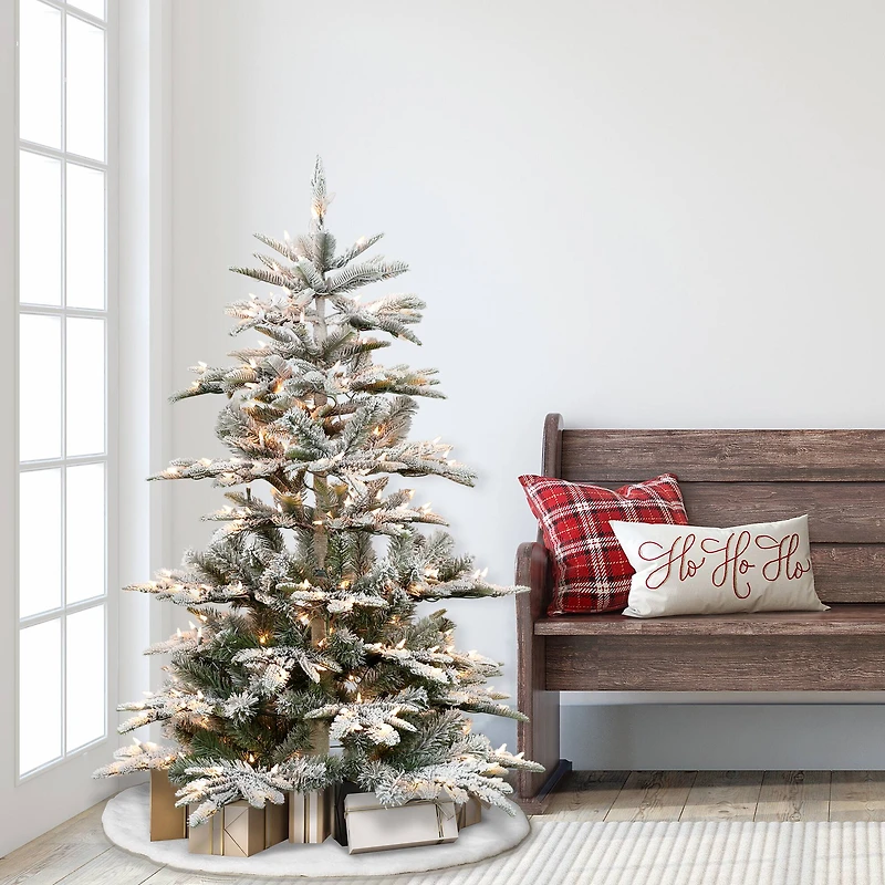 4.5ft. Pre-Lit Aspen Fir Artificial Christmas Tree, Clear Lights