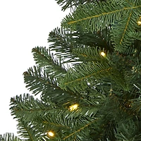 4ft. Pre-Lit Grand Teton Spruce Flat Back Artificial Christmas Tree, Clear LED Lights