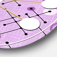 Designart '1950 Retro Pattern Iii Mid-Century Modern Wall Clock