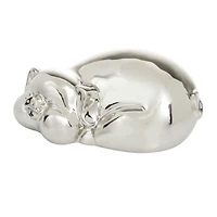 CosmoLiving by Cosmopolitan Silver Porcelain Contemporary Sculpture, 5" x 13" x 9"