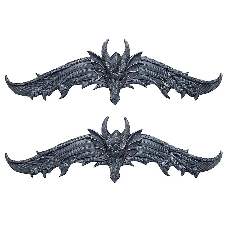 Design Toscano The Hardwick Dragon Wall Pediment Set