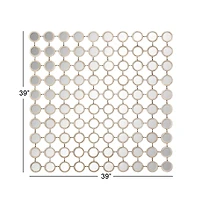 Gold Glam Metal Wall Mirror, 40" x 40"