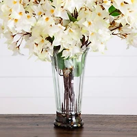 2.5ft. White Bougainvillea Arrangement in Glass Vase