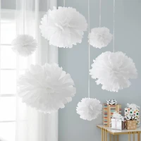 12 Packs: 6 ct. (72 total) White Paper Pom Poms by Celebrate It™