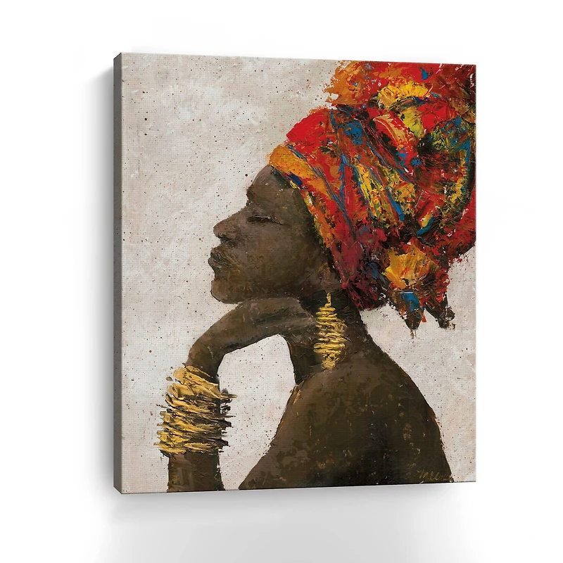 Portrait Of A Woman Ii (Gold Bracelets) Canvas Giclee