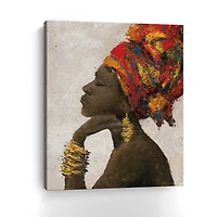 Portrait Of A Woman Ii (Gold Bracelets) Canvas Giclee