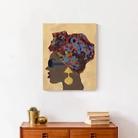 Earrings And A Head Wrap 16" x 20" Canvas Wall Art