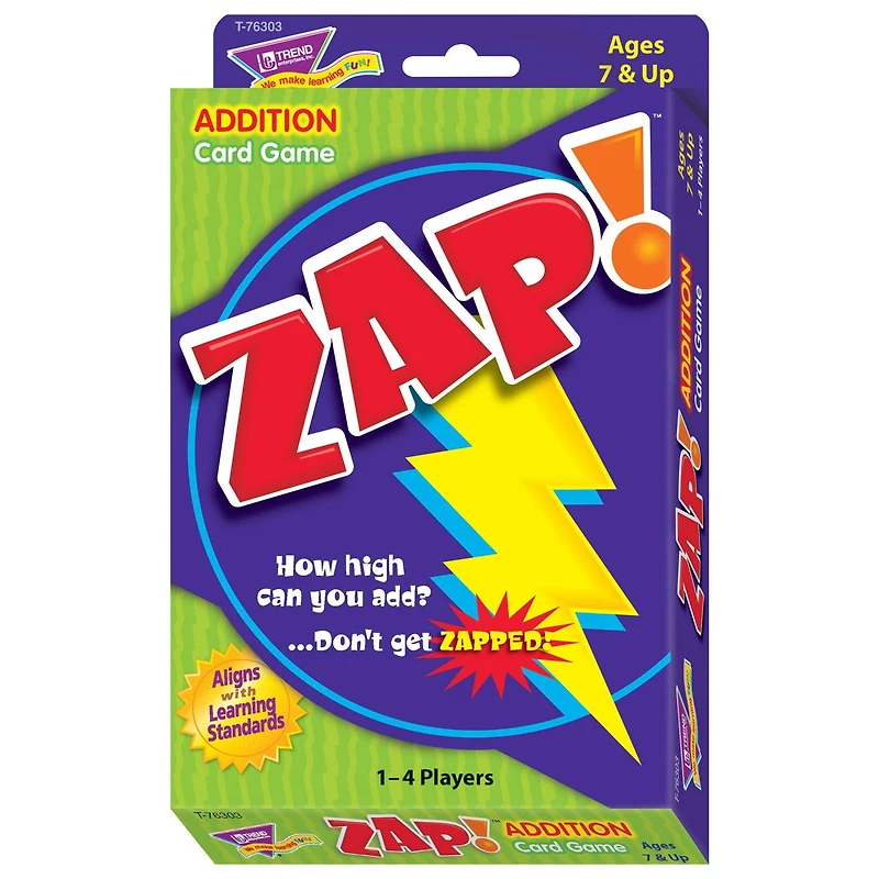 Trend Enterprises® Zap! Addition Card Game