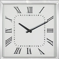 Silver Glam Wood Wall Clock, 20" x 20"