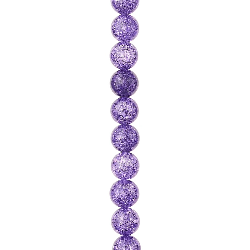 Purple Crackled Quartzite Round Beads, 8mm by Bead Landing™