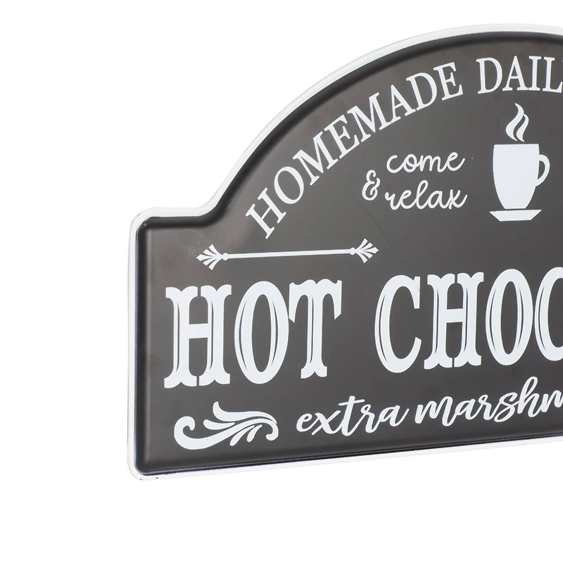 30" Black Hot Chocolate Farmhouse Wall Sign
